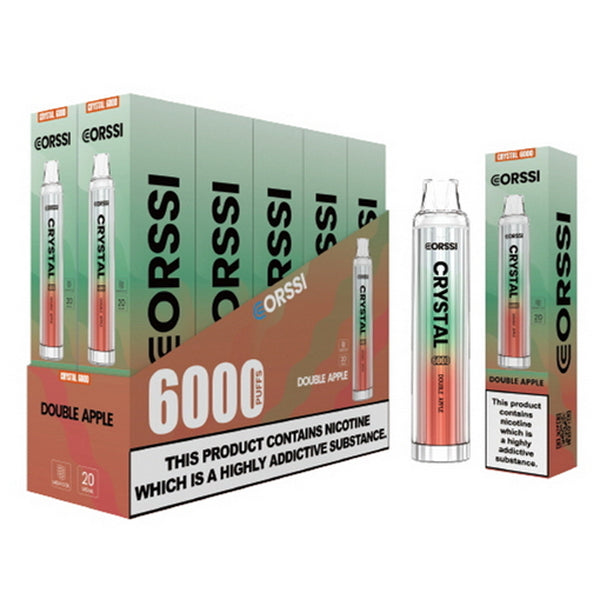 Corssi Crystal 6000 Disposable Vape Kit - Double Apple - Idea Vape