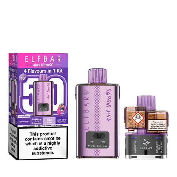 ELF Bar 4-in-1 Ultra 50 Pod Kit | 50,000 Puffs | from £10