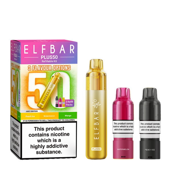 ELF BAR Plus 50 Pod Vape Kit | 50,000 Puffs | 15 Edition Flavours