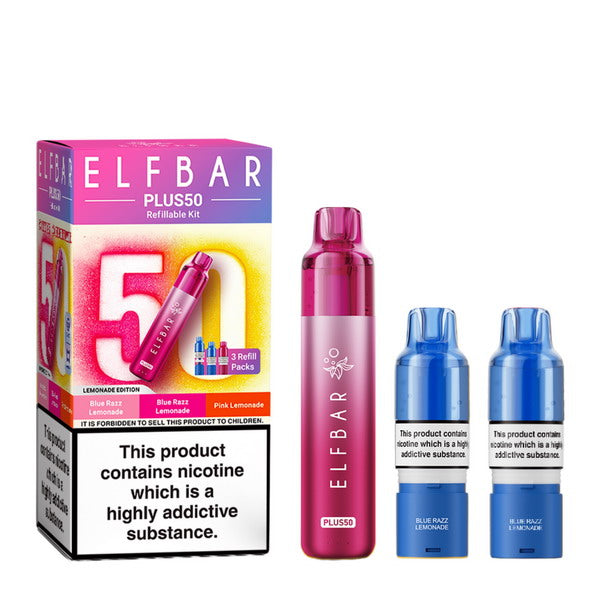ELF BAR Plus 50 Pod Vape Kit | 50,000 Puffs | 3-Pod System