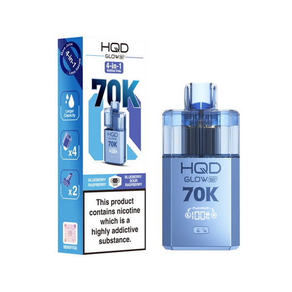 HQD Glow Air 70K Vape Kit | 70000 Puffs | 4-Pod System