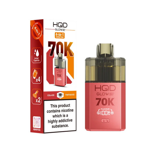 HQD Glow Air 70K Vape Kit | 70000 Puffs | 4-Pod System