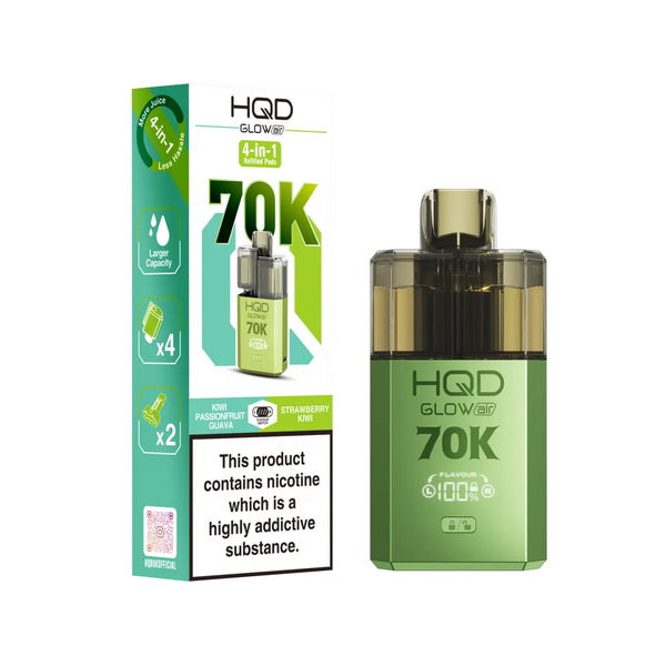 HQD Glow Air 70K Vape Kit | Dual Flavour Switch | 4-Pod System