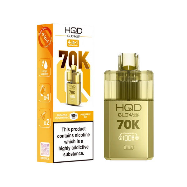 HQD Glow Air 70K Vape Kit | 70000 Puffs | 4-Pod System