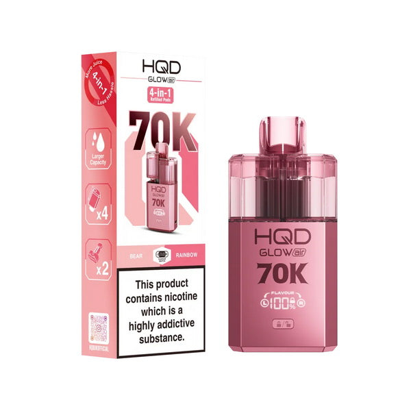 HQD Glow Air 70K Vape Kit | 70000 Puffs | 4-Pod System