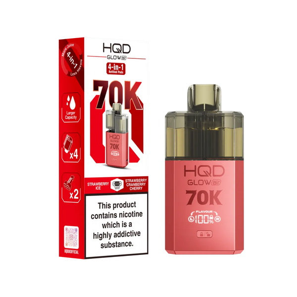 HQD Glow Air 70K Vape Kit | 70000 Puffs | 4-Pod System