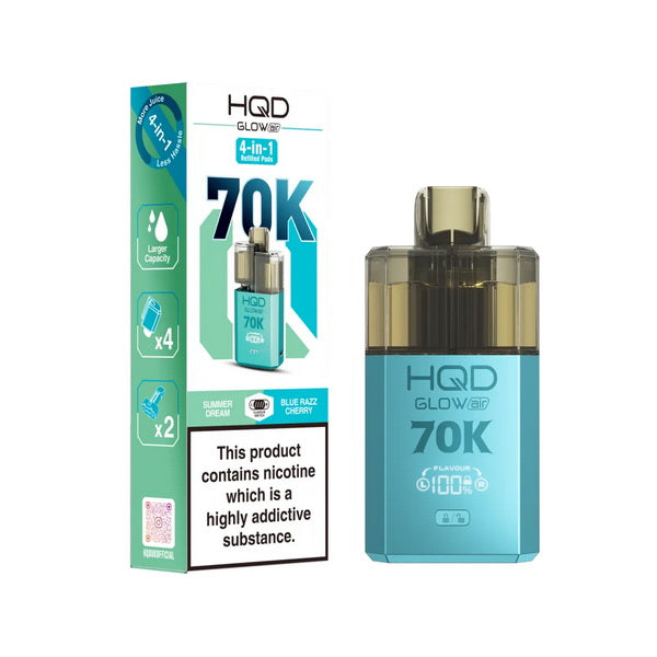 HQD Glow Air 70K Vape Kit | 70000 Puffs | 4-Pod System