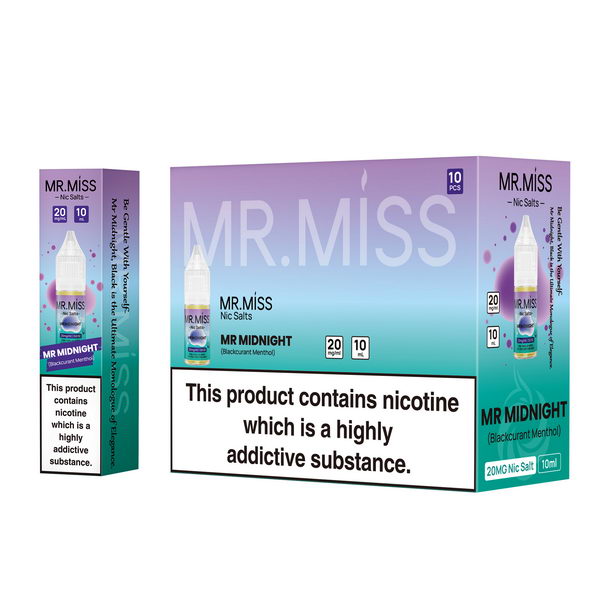 Box of 10 Mr.Miss Nic Salt E-Liquids