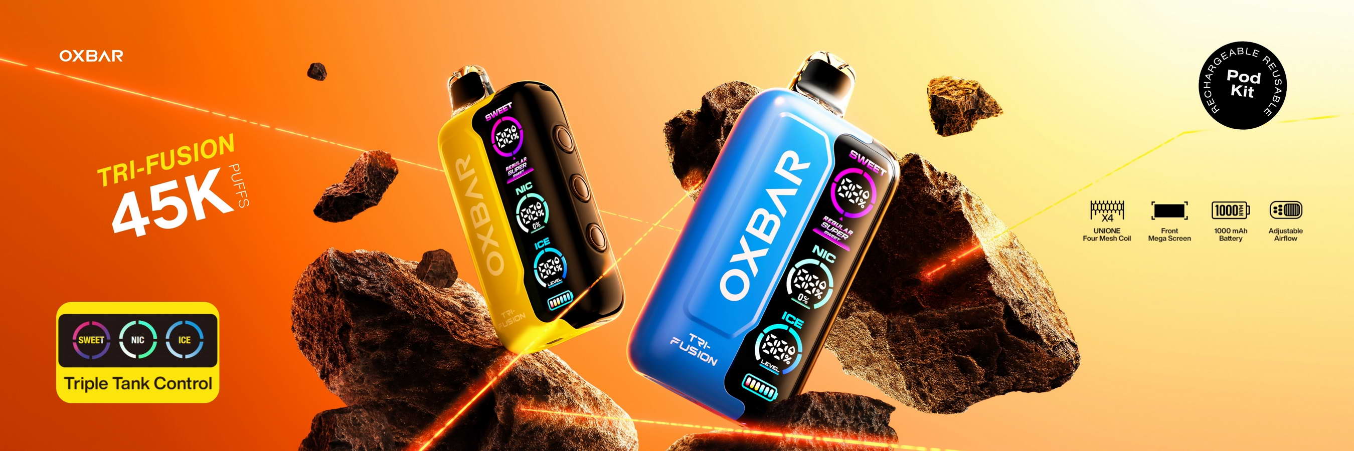 OXBAR Tri-Fusion 45K Puffs Vape | £10