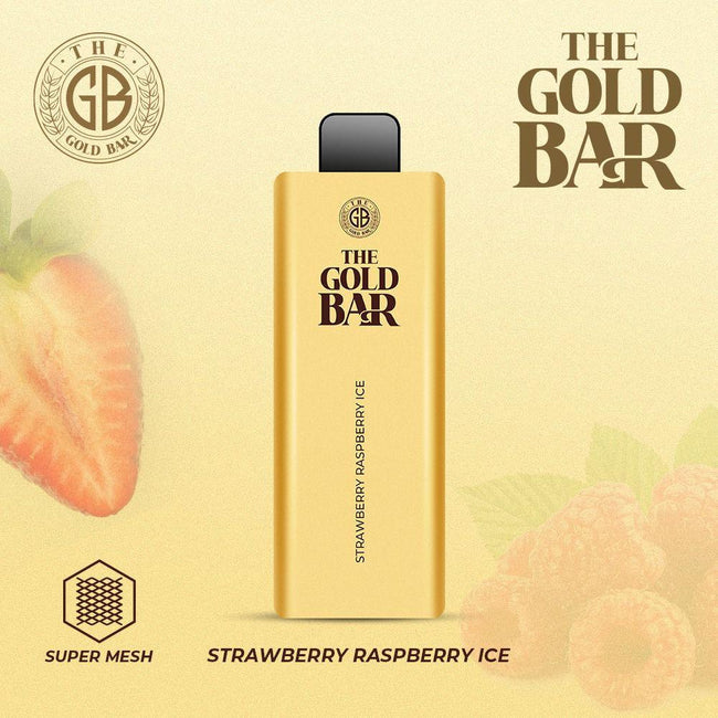 The Gold Bar 4500 Disposable Vape Kit - Strawberry Raspberry Ice | Idea Vape