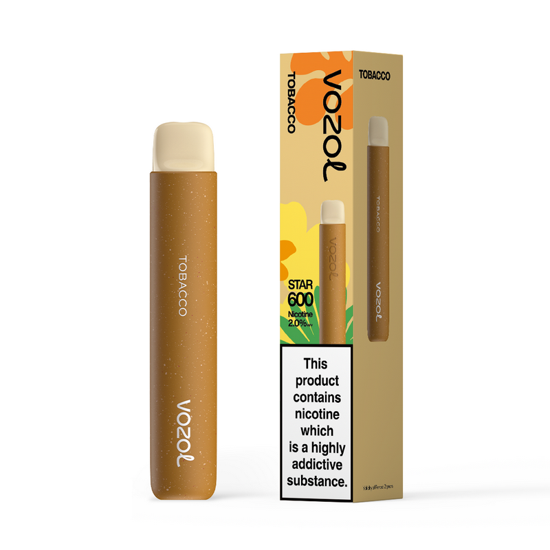 Vozol Star 600 Disposable Vape Bar - Tobacco - Idea Vape
