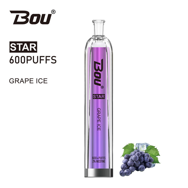 Bou Star 600 Disposable Vape Kit - Grape Ice - Idea Vape