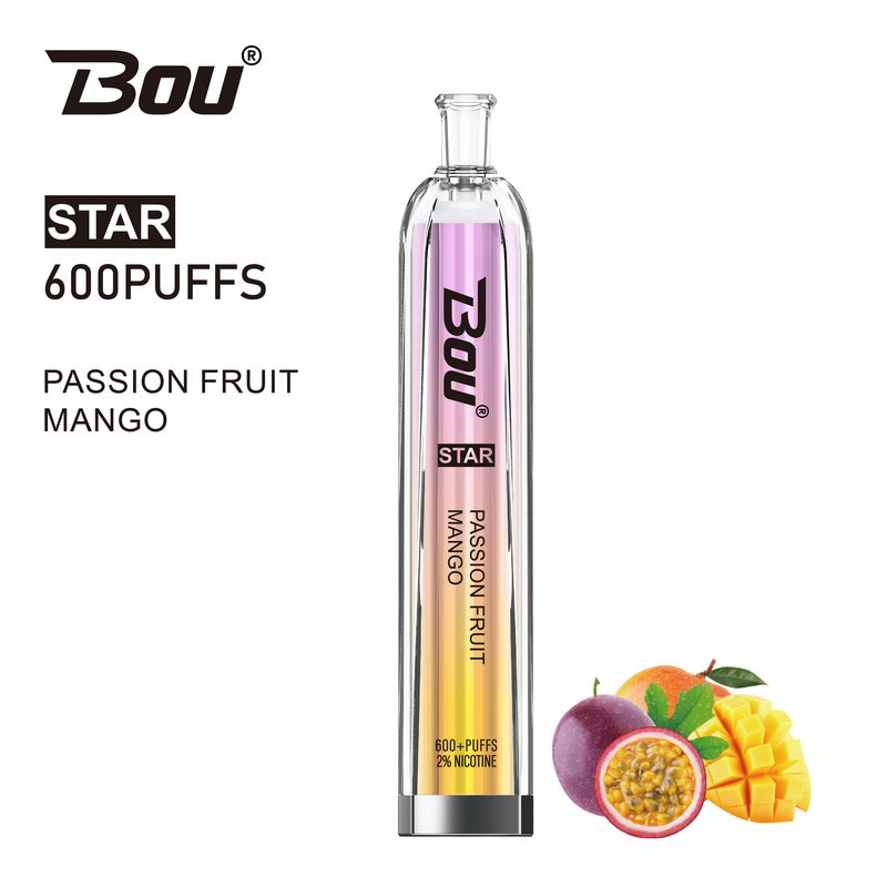 Bou Star 600 Disposable Vape Kit - Passion Fruit Mango - Idea Vape