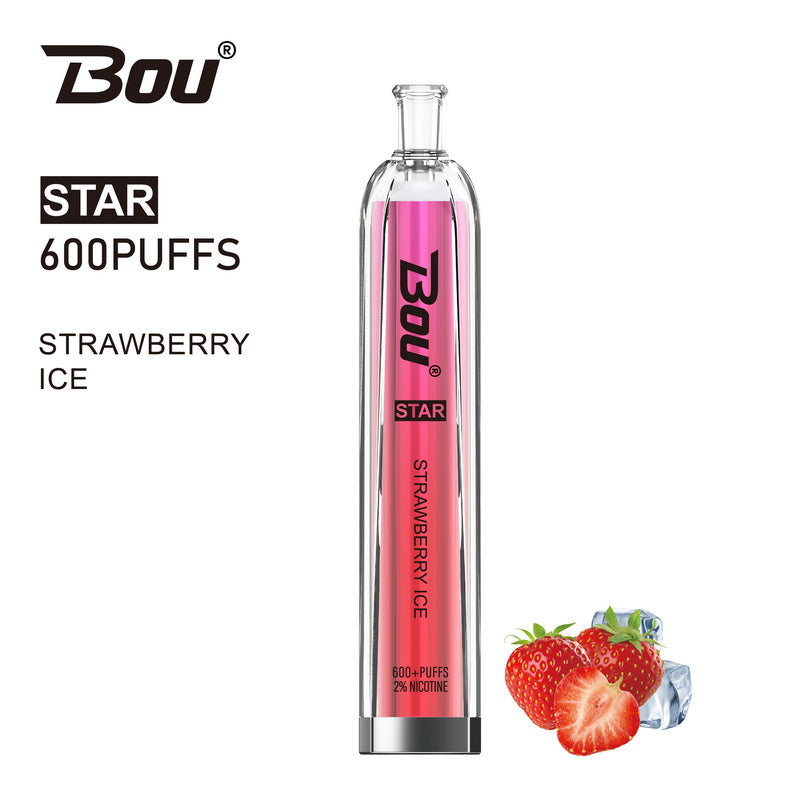 Bou Star 600 Disposable Vape Kit - Strawberry Ice - Idea Vape