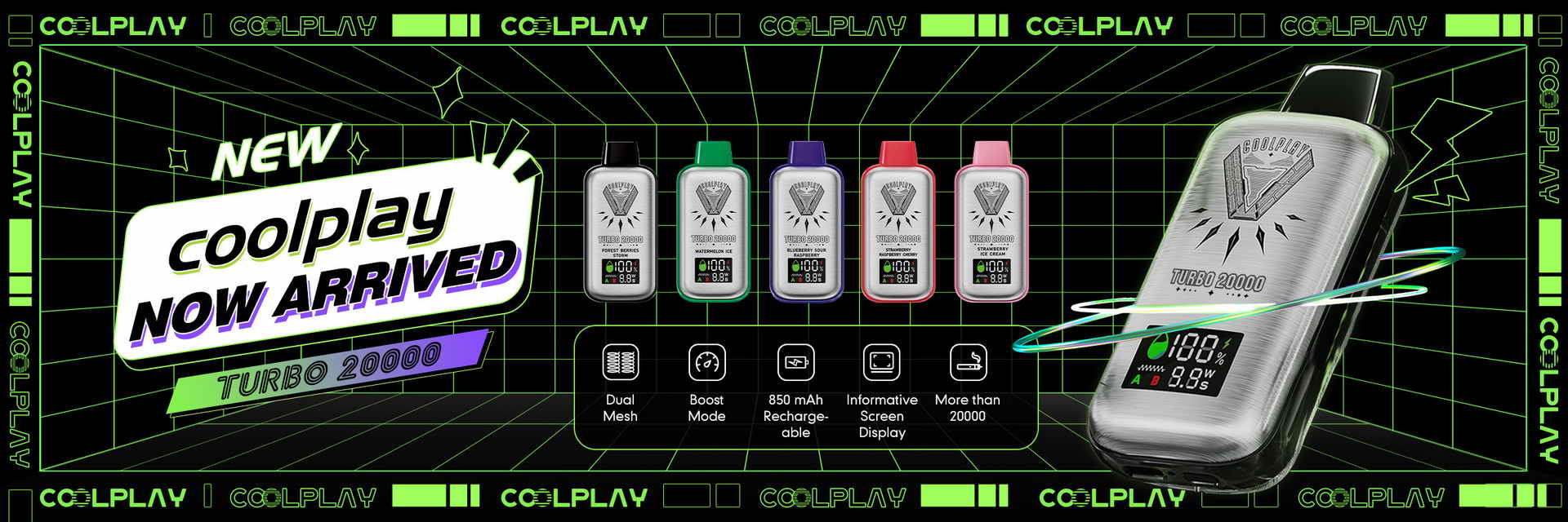 Coolplay Turbo 20000 Disposable Vape | 3 for £35