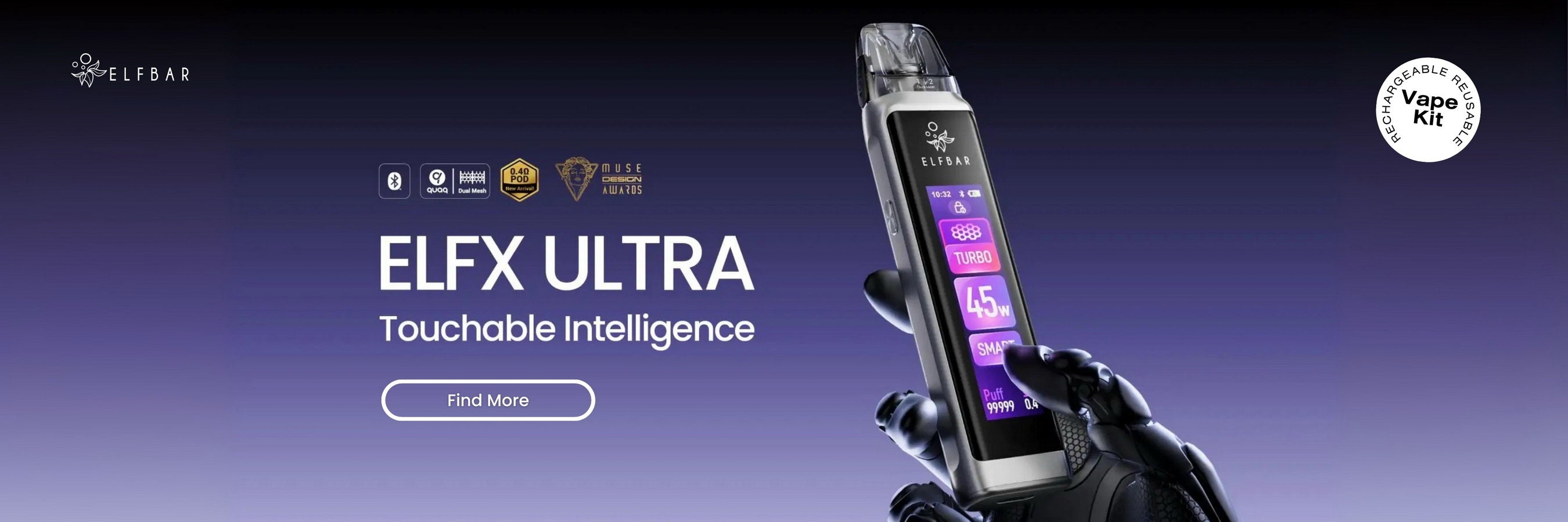 ELF Bar ELFX Ultra Pod Vape Kit | 45W 1500mAh Touchscreen