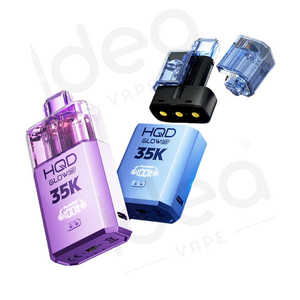 HQD Glow Air 35K Pod Kit | 15 Flavours | Idea Vape