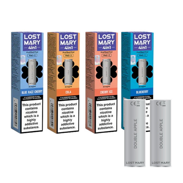 Lost Mary 4-in-1 Replacement Prefilled Pods 2-PK | 3 ONLY - IDEA VAPE Lost Mary 4-in-1 Replacement Prefilled Pods 2-PK | 3 ONLY - IDEA VAPE