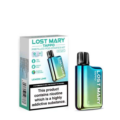 Lost Mary Tappo Prefilled Pod Vape Kit - Lemon Lime | Idea Vape