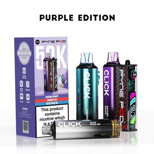 PYNE Pod Click 50K Vape Kit | Purple Edition | £9.99