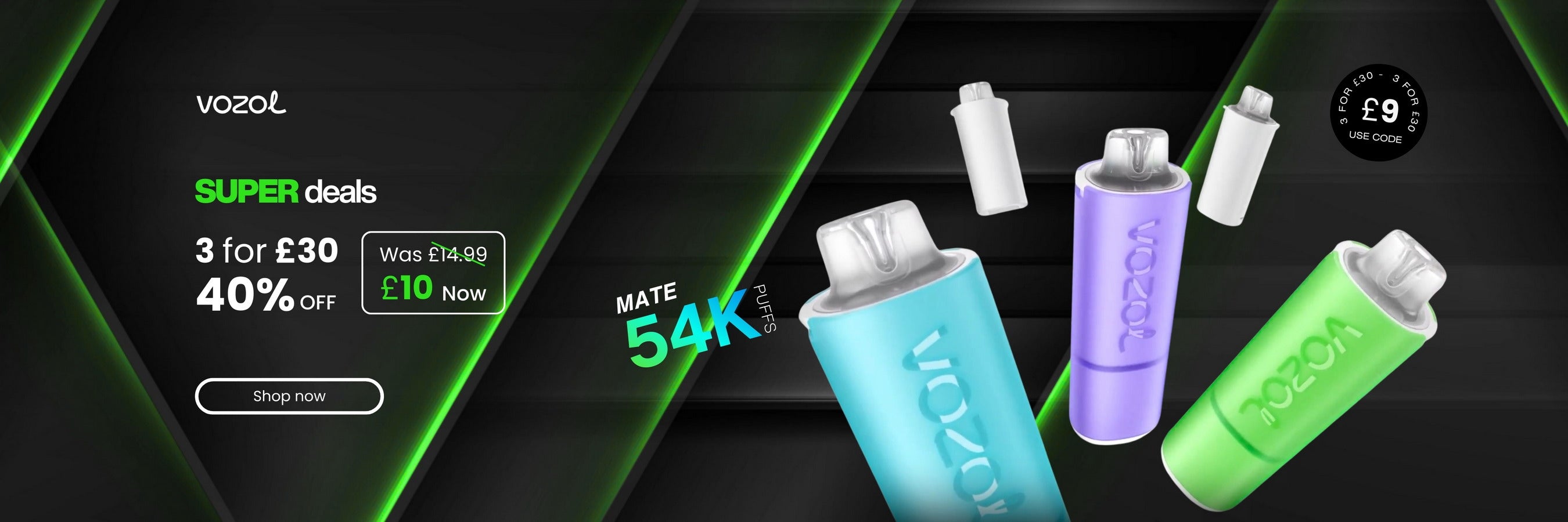 Vozol Mate 54K Prefilled Pod Kit | 54000 Puffs