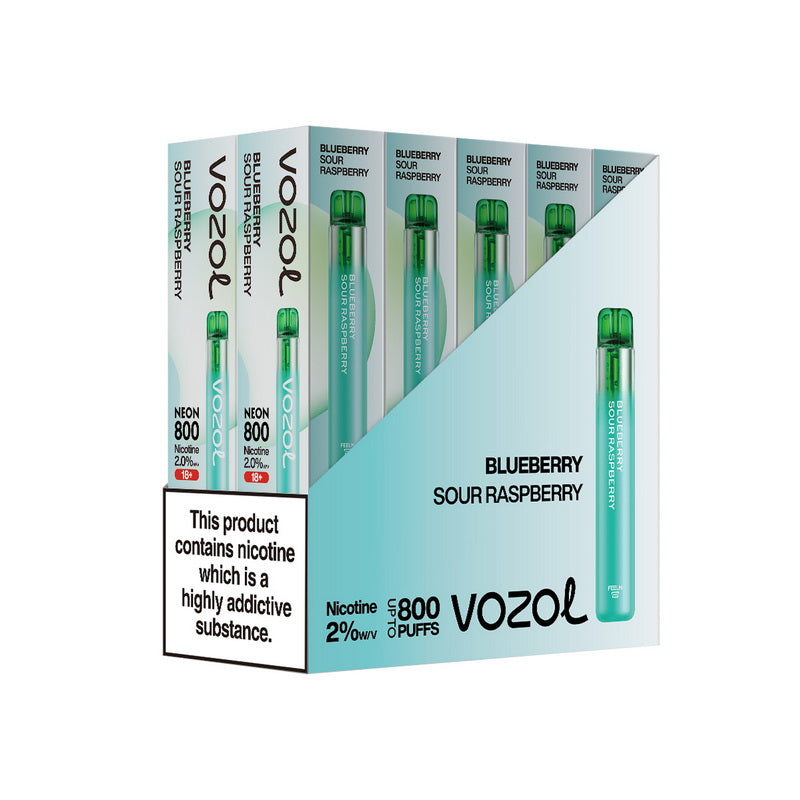 Vozol Neon 800 Disposable Vape Kit Wholesale - BLUEBERRY RASPBERRY- Idea Vape