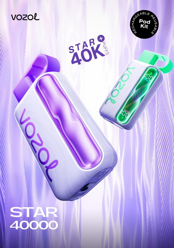 Vozol Star 40000 Vape Kit | 1000mAh Battery | 20 Flavours