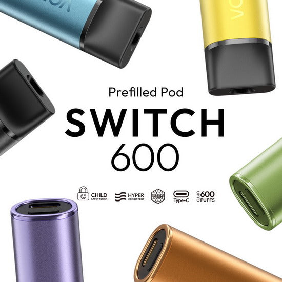 Vozol Switch 600 Prefilled Replacement Pods (2 PCK) | Idea Vape