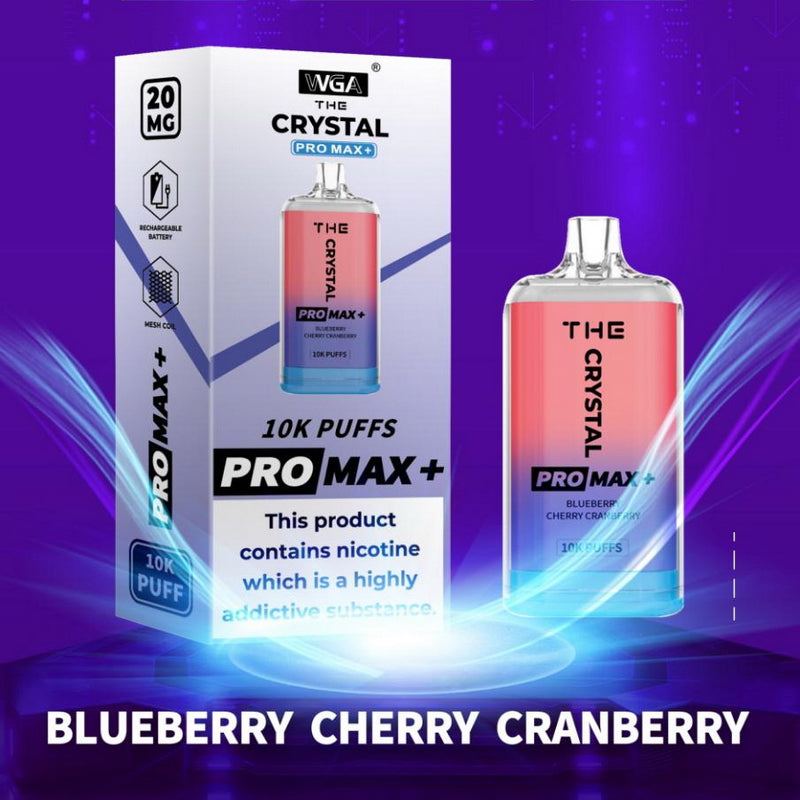 THE Crystal Pro Max Plus 10000 Disposable Vape Kit - Blueberry Cherry Cranberry | Idea Vape