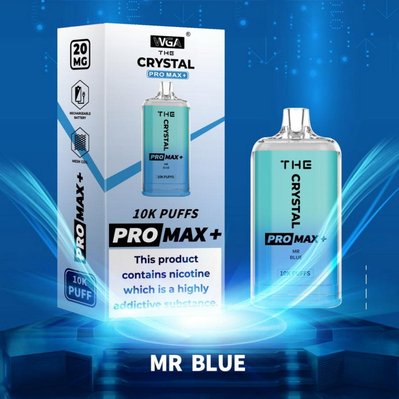THE Crystal Pro Max Plus 10000 Disposable Vape Kit - Mr Blue | Idea Vape