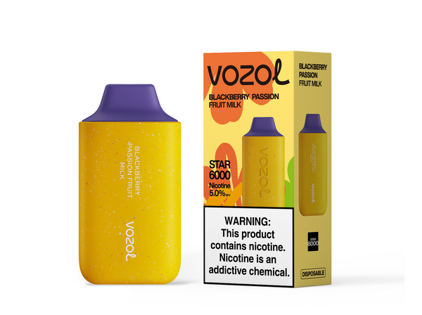 Vozol Star 6000 Disposable Vape Kit - Blackberry Passion Fruit Milk - Idea Vape