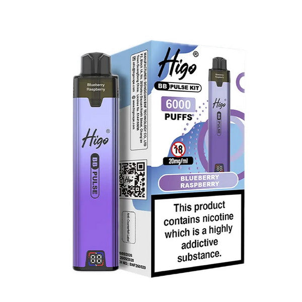 Higo BB Pulse 6000 Prefilled Kit | Blueberry Raspberry