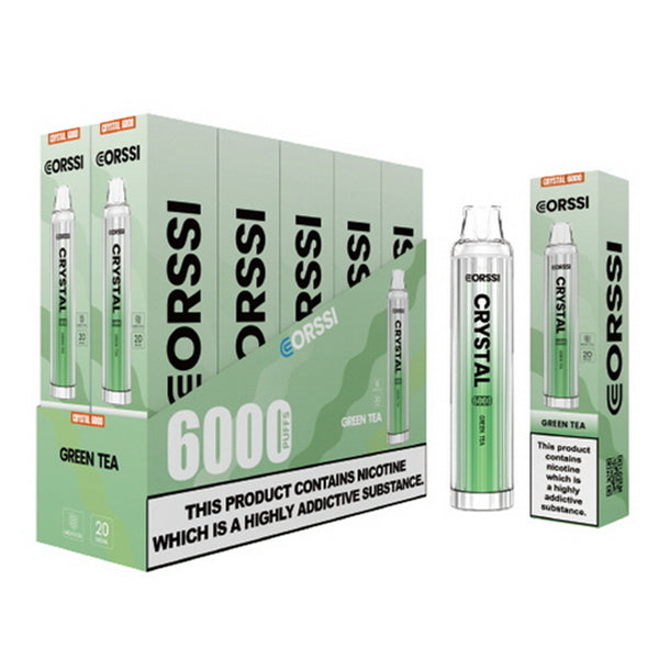 Corssi Crystal 6000 Disposable Vape Kit - Ice Green Tea - Idea Vape