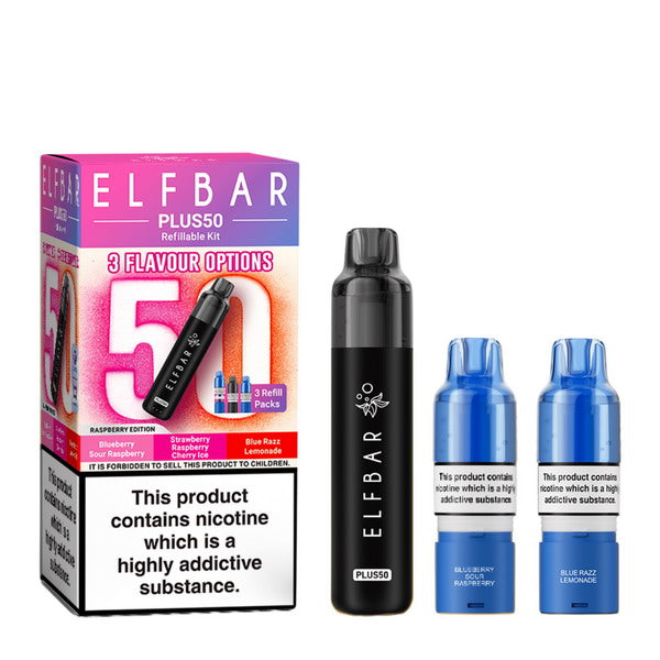 ELF BAR Plus 50 Pod Vape Kit | 50,000 Puffs | 3-Pod System