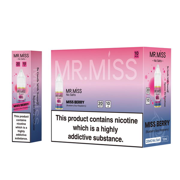 Mr.Miss Nic Salt E-Liquids | 10 PCS