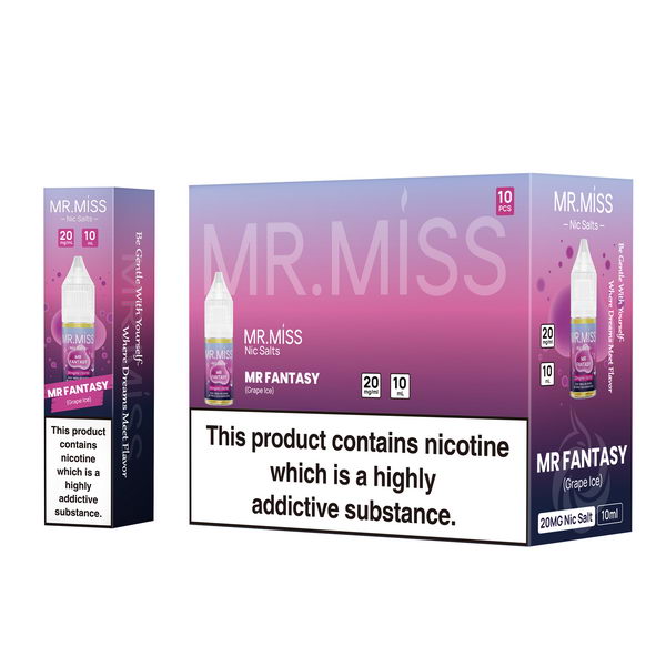 Mr.Miss Nic Salt E-Liquids | 10 PCS