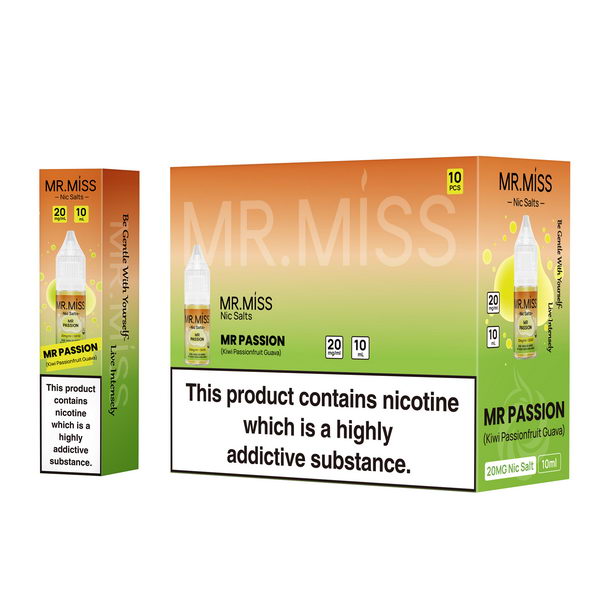 Box of 10 Mr.Miss Nic Salt E-Liquids