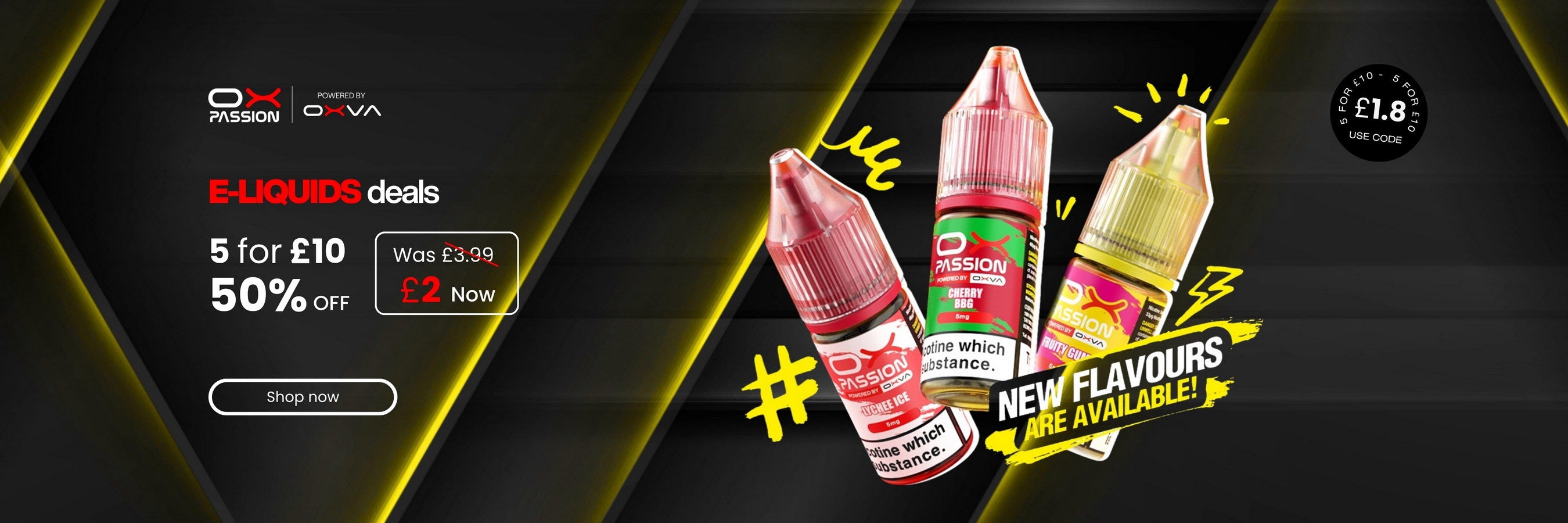 OXVA OX Passion Nic Salt E-Liquid | 5 for £10