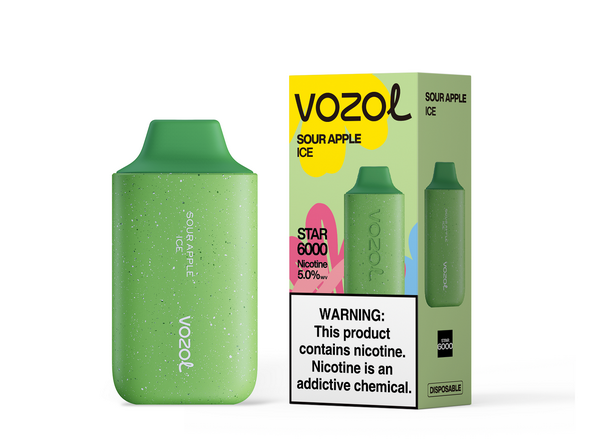 Vozol Star 6000 Disposable Vape Kit - Sour Apple Ice - Idea Vape