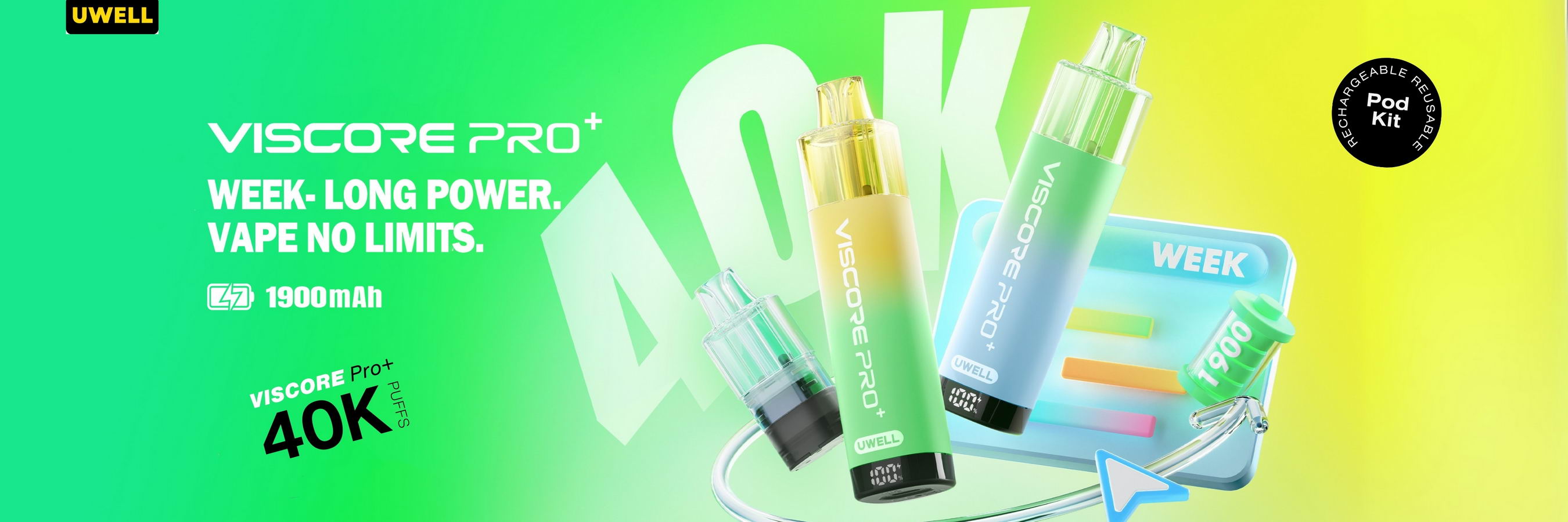 Uwell Viscore Pro 40K Puffs Vape Kit | Idea Vape