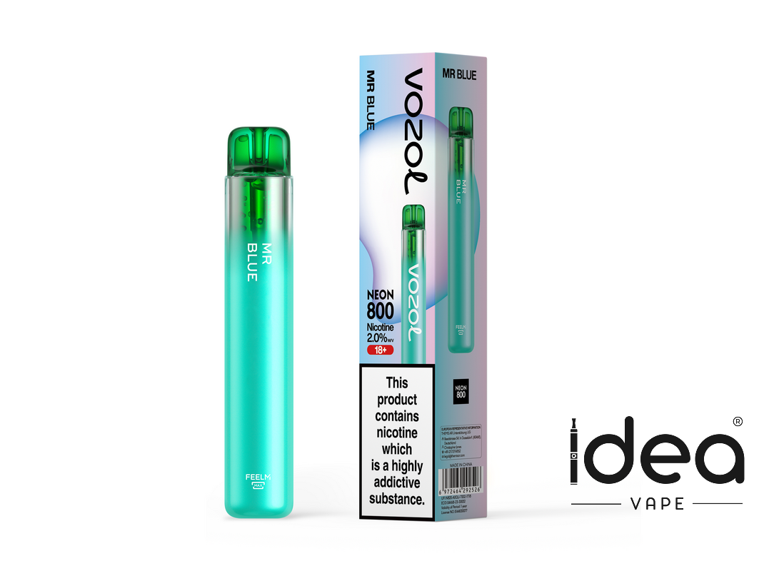 Vozol Neon 800 Disposable Vape Kit - MR BLUE - Idea Vape