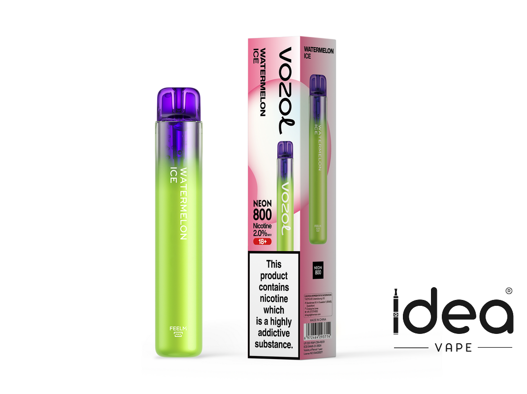 Vozol Neon 800 Disposable Vape Kit - WATERMELON ICE - Idea Vape