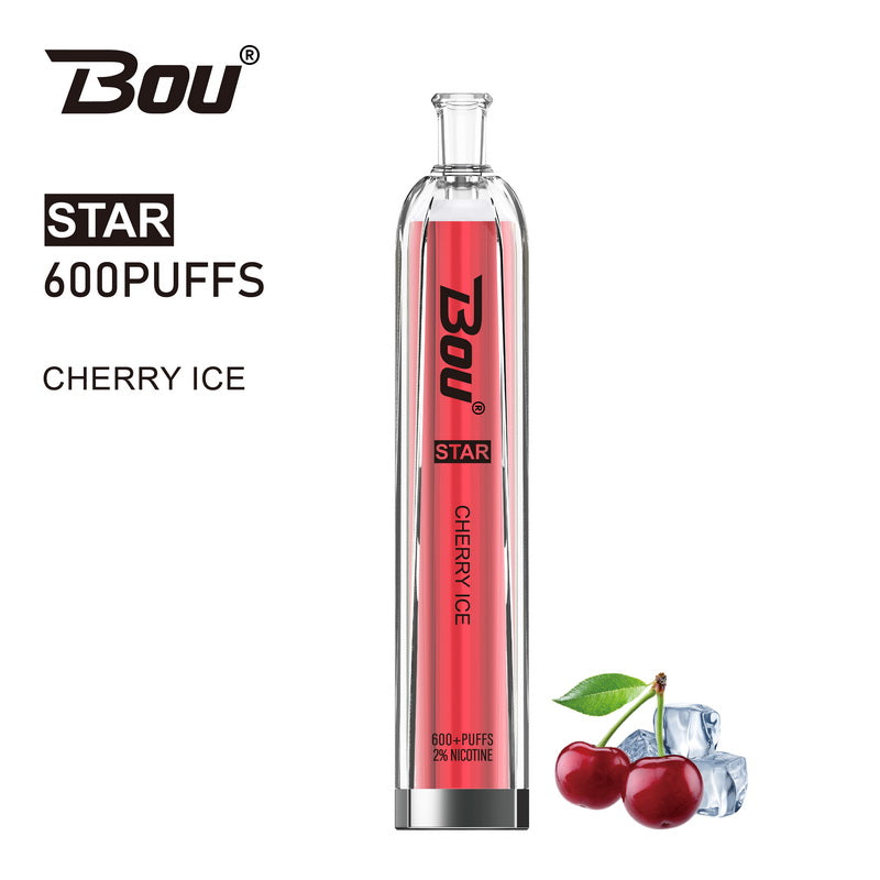Bou Star 600 Disposable Vape Kit - Cherry Ice - Idea Vape