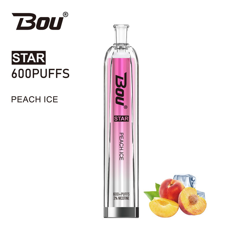 Bou Star 600 Disposable Vape Kit - Peach Ice - Idea Vape