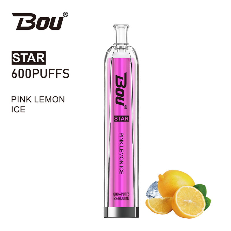 Bou Star 600 Disposable Vape Kit - Pink Lemon Ice - Idea Vape