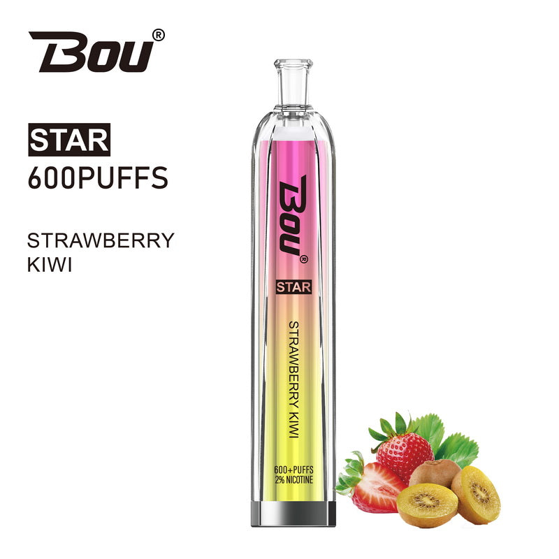 Bou Star 600 Disposable Vape Kit - Strawberry Kiwi - Idea Vape