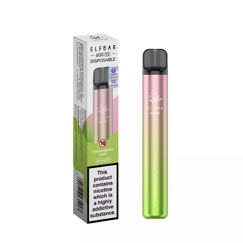 ELF Bar 600 V2 Disposable Vape Kit - Strawberry Kiwi | Idea Vape