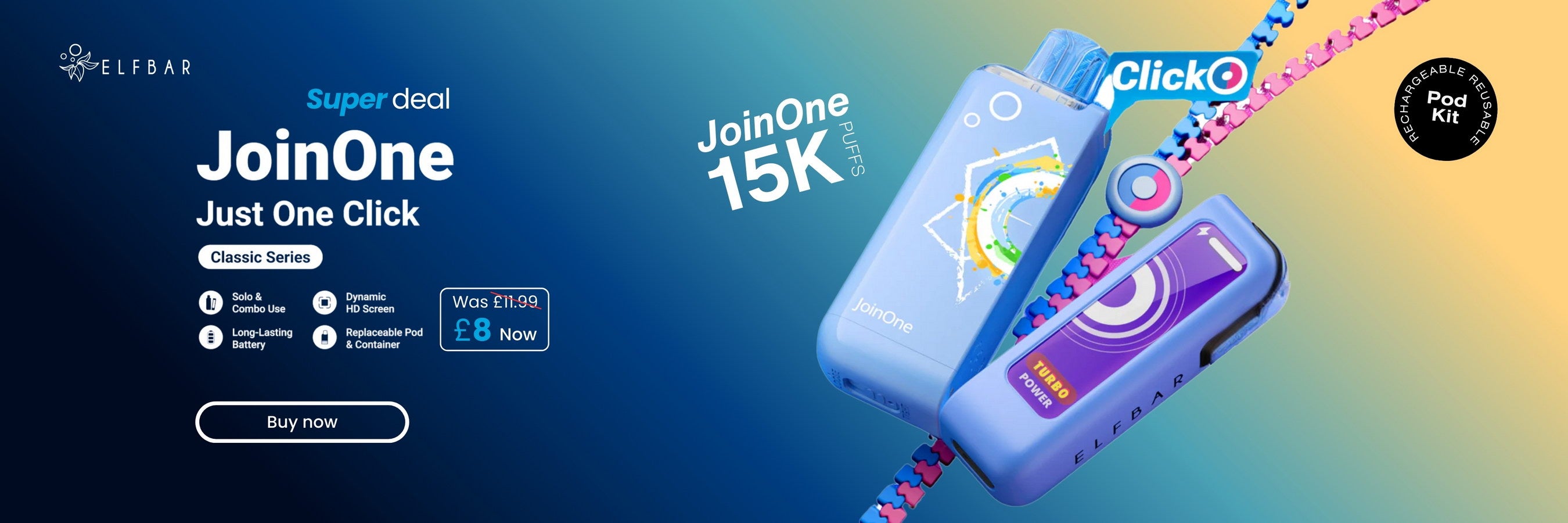 ELF BAR JoinOne15 Pod Kit - Idea Vape