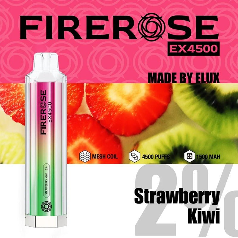 FireRose EX4500 Disposable Vape Kit - Strawberry Kiwi - Idea Vape