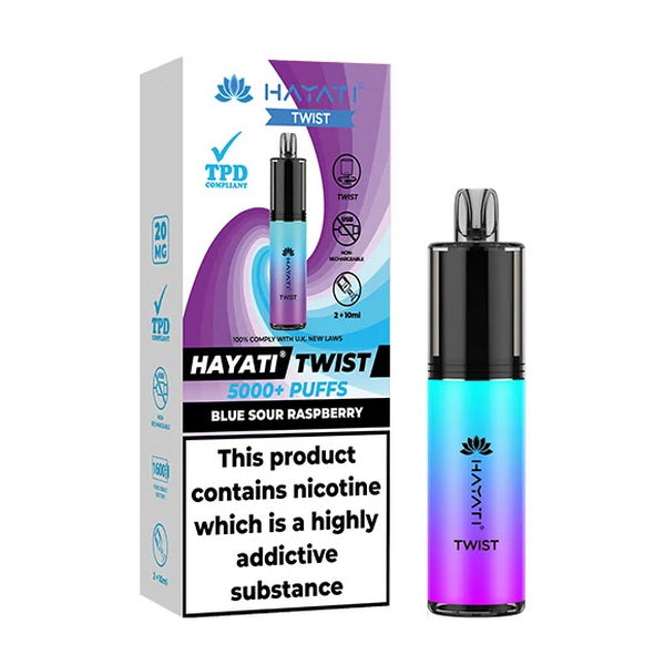 Hayati Twist 5000 Vape Kit | 1600mAh Battery | 3 for £25